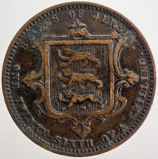 1866 Jersey One Twenty-Sixth 1/26 Shilling Coin | Very High Grade | a5630