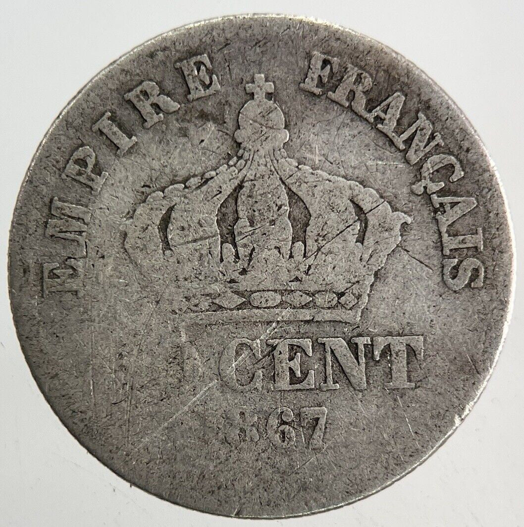 1867 France 20 Cent Silver Coin | Collectable Grade