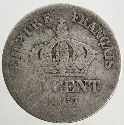 1867 France 20 Cent Silver Coin | Collectable Grade