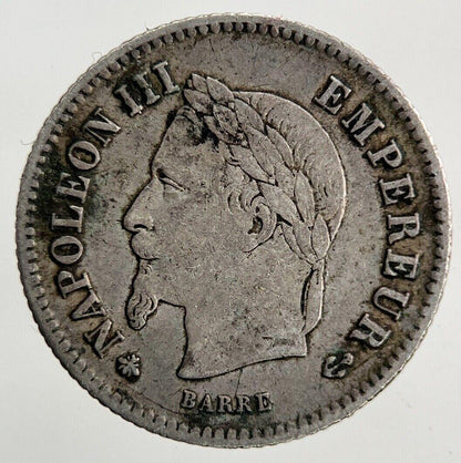 1867 France 20 Centimes Silver Coin | Fine Collectable Grade