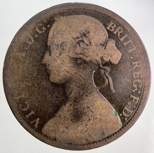 1866 Victoria One Penny Coin | Collectable Grade
