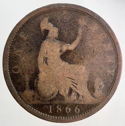 1866 Victoria One Penny Coin | Collectable Grade