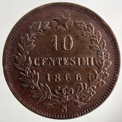 1866 Italy 10 Centesimi Coin | Very High Grade