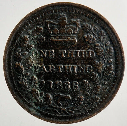 1866 Victoria 1/3 One Third Farthing Coin | Very High Grade | a9215