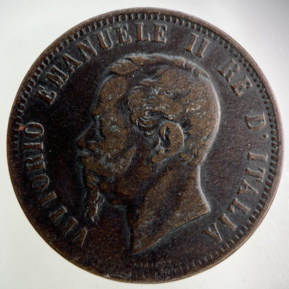 1866 Italy 10 Centesimi Coin | Fine Collectable Grade