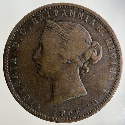 1866 Jersey 1/13th One Thirteenth Shilling Coin | Fine Collectable Grade