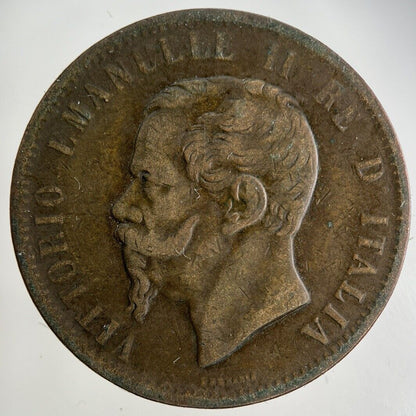 1866 Italy 10 Centesimi Coin | Fine Collectable Grade