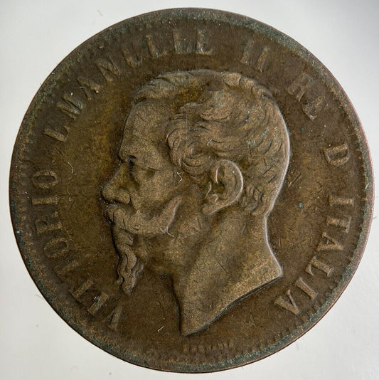 1866 Italy 10 Centesimi Coin | Fine Collectable Grade
