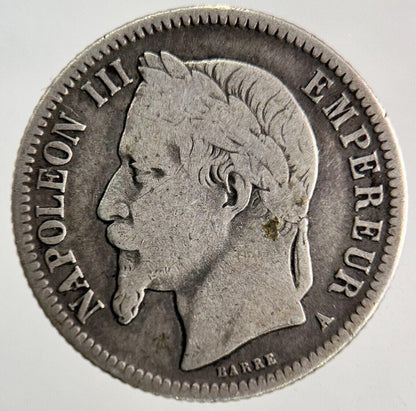 1867 France 1 Franc Silver Coin | Fine Collectable Grade