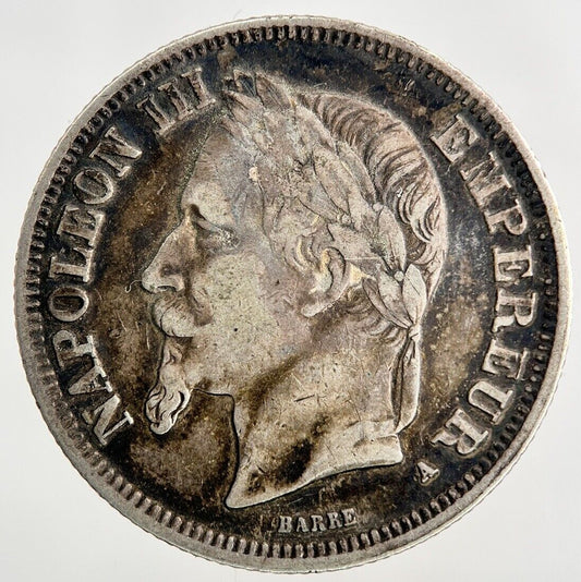 1867 France 2 Francs Silver Coin | Fine Collectable Grade