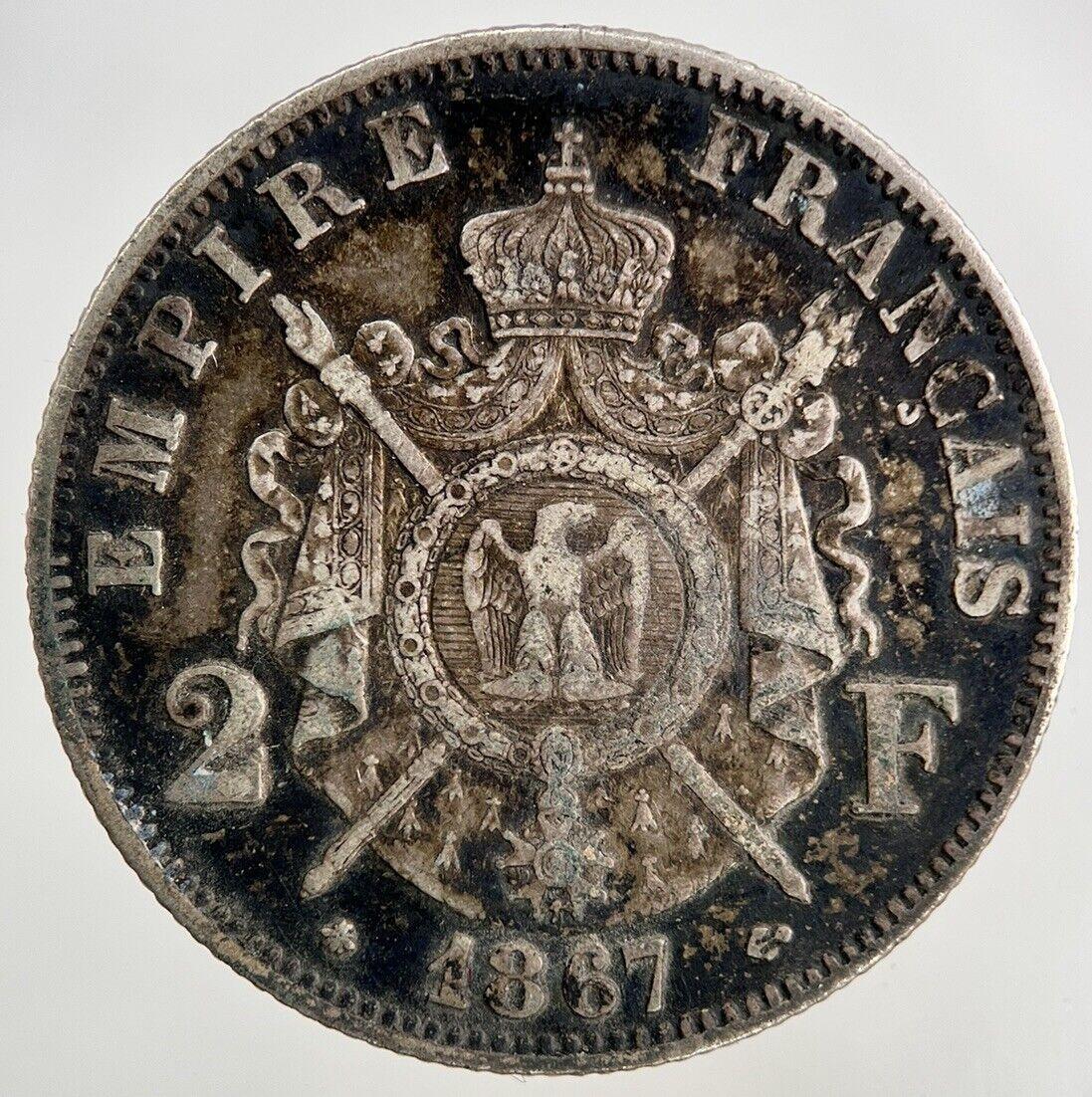 1867 France 2 Francs Silver Coin | Fine Collectable Grade