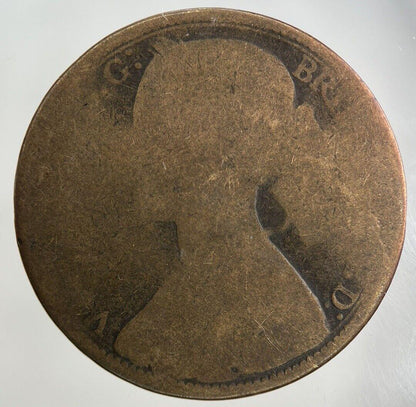 1866 Victoria One Penny Coin | Fair Grade