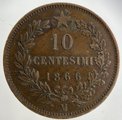 1866 Italy 10 Centesimi Coin | Very High Grade