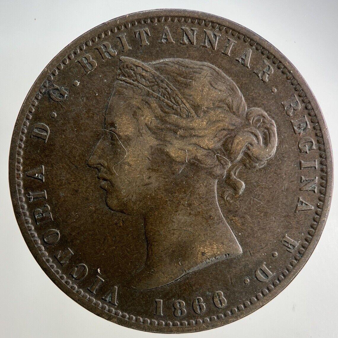 1866 Jersey 1/13 One Thirteenth Of A Shilling Coin | Fine Collectable Grade