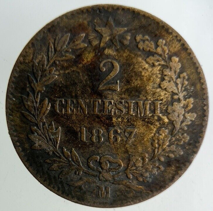 1867 Italy 10 Centesimi Coin | Fine Collectable Grade