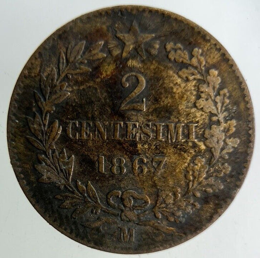 1867 Italy 10 Centesimi Coin | Fine Collectable Grade