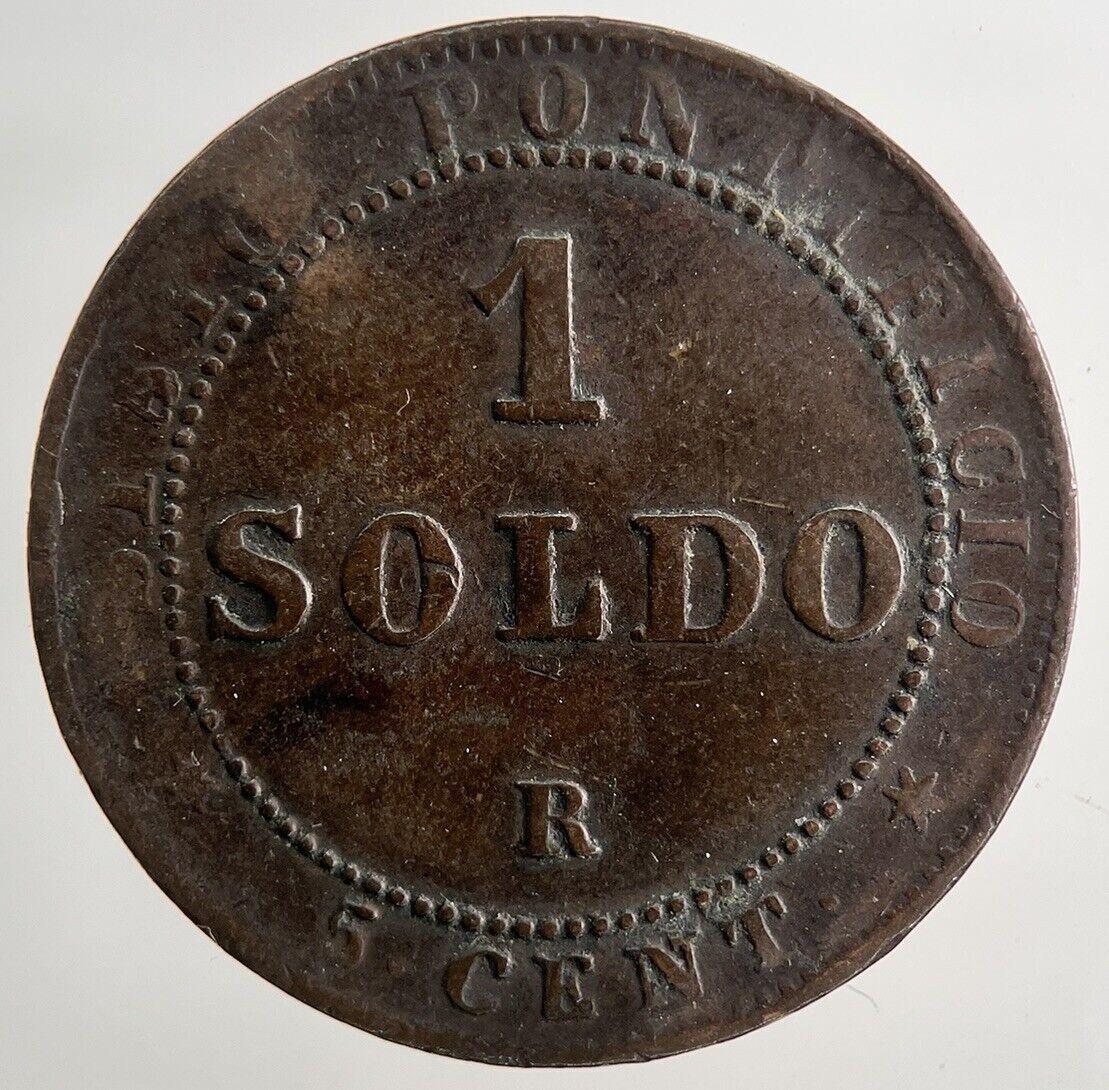 1867 Italy 1 Soldo 5 Cents Coin | Fine Collectable Grade