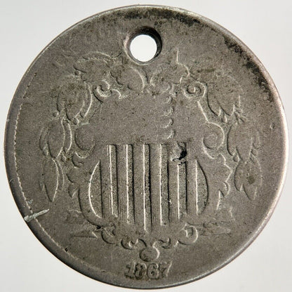 1867 US USA Shield Nickel 5 Cents Coin | Collectable Grade