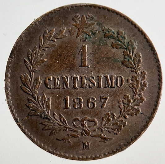 1867 Italy 1 Centesimo Coin | Very High Grade