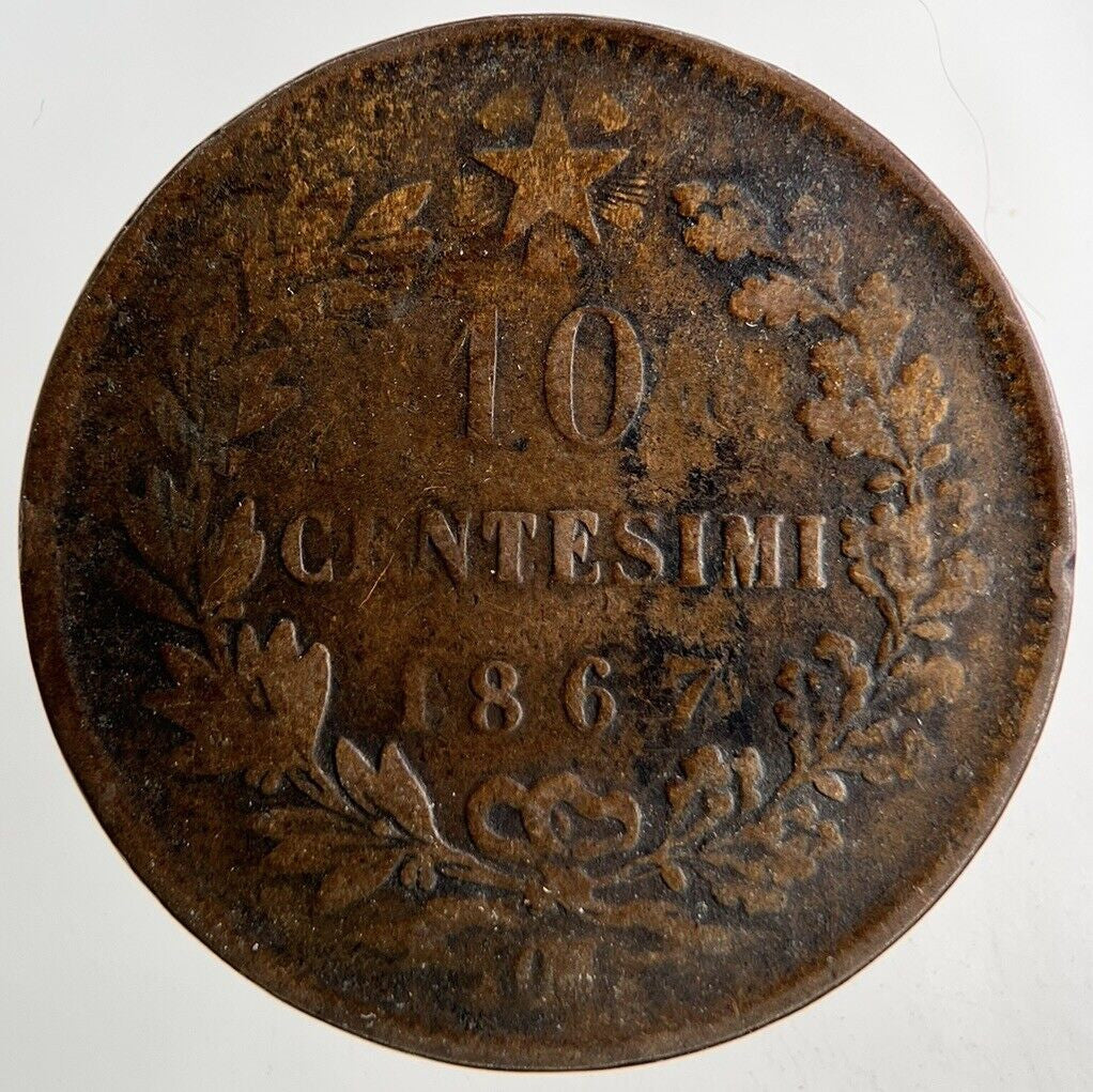 1867 Italy 10 Centesimi Coin | Collectable Grade