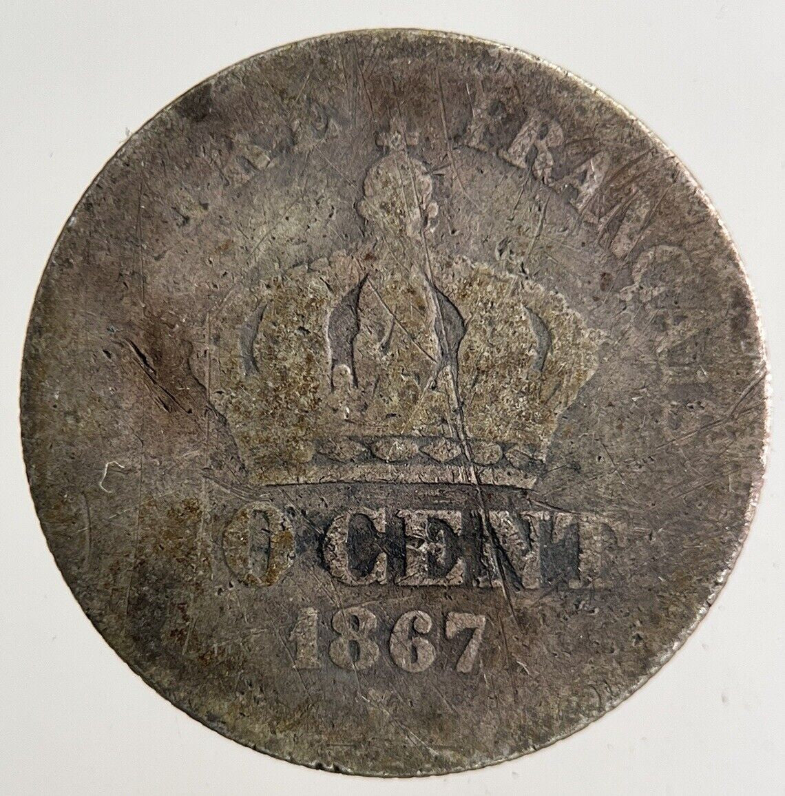 1867 France 50 Centimes Silver Coin | Collectable Grade