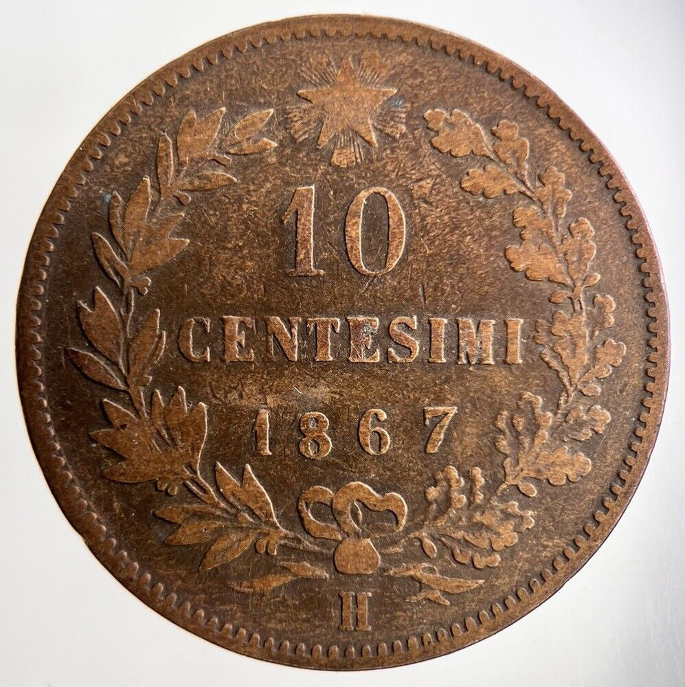 1867 Italy 10 Centesimi Coin | Collectable Grade