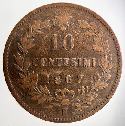 1867 Italy 10 Centesimi Coin | Collectable Grade