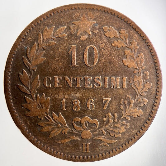 1867 Italy 10 Centesimi Coin | Collectable Grade