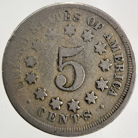 1867 US USA Shield Nickel 5 Cents Coin | Collectable Grade