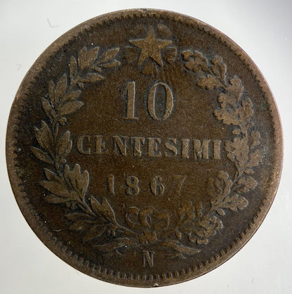 1867 Italy 10 Centesimi Coin | Collectable Grade