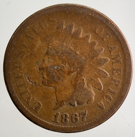1867 US USA One Cent Coin | Collectable Grade