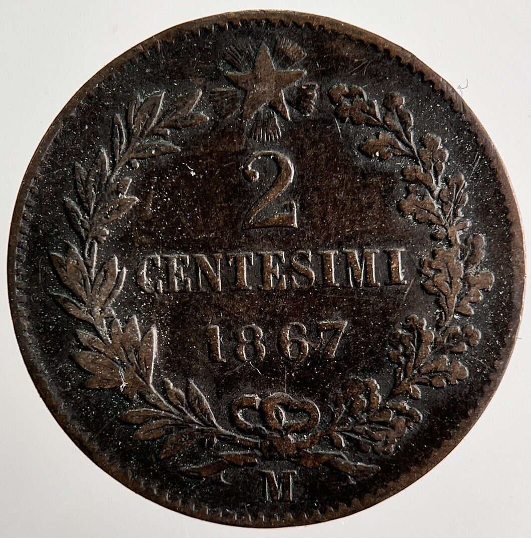 1867 Italy 2 Centesimi Coin | Collectable Grade