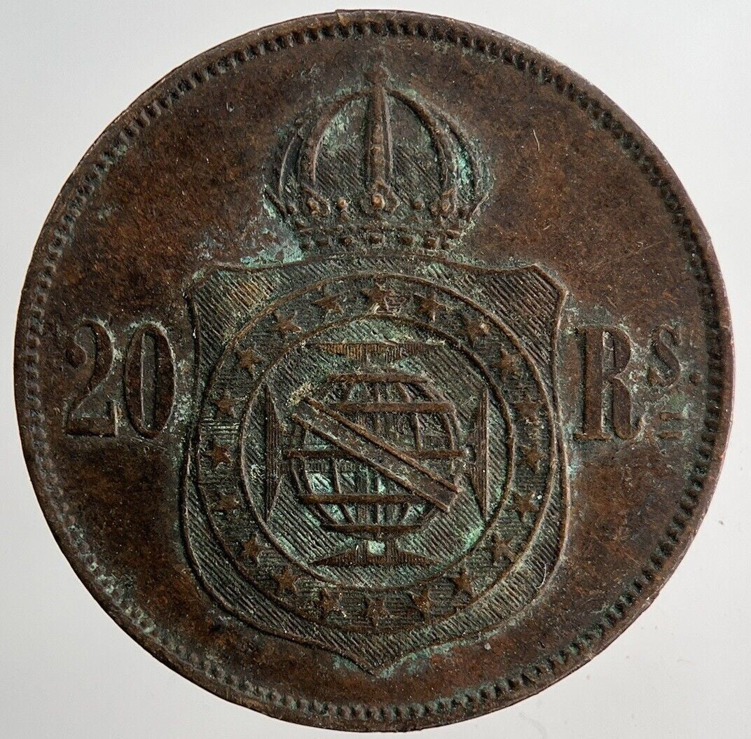 1869 Brazil 20 Reis Coin | Very High Grade