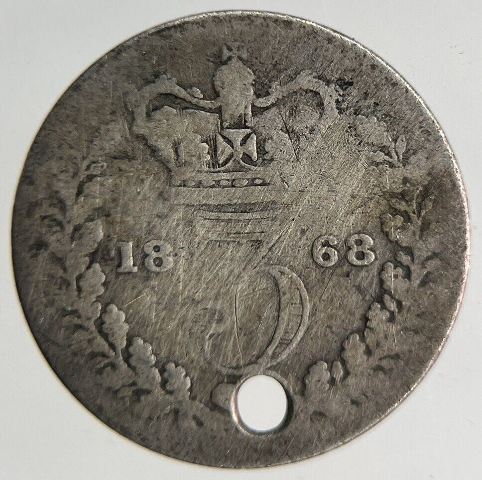 1868 Victoria Threepence Silver Coin | Collectable Grade