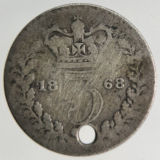 1868 Victoria Threepence Silver Coin | Collectable Grade