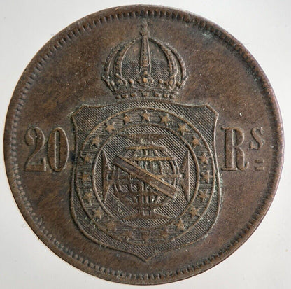 1869 Brazil 20 Reis Coin | Very High Grade | a5144