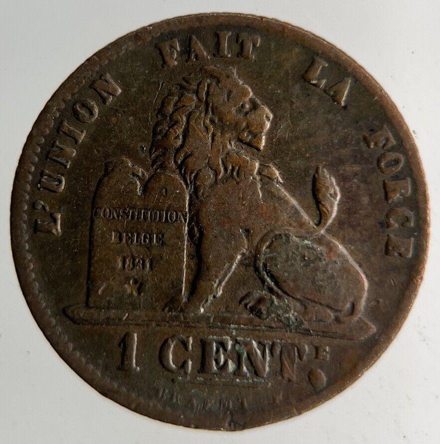 1869 Belgium 1 Cent Coin | Fine Collectable Grade