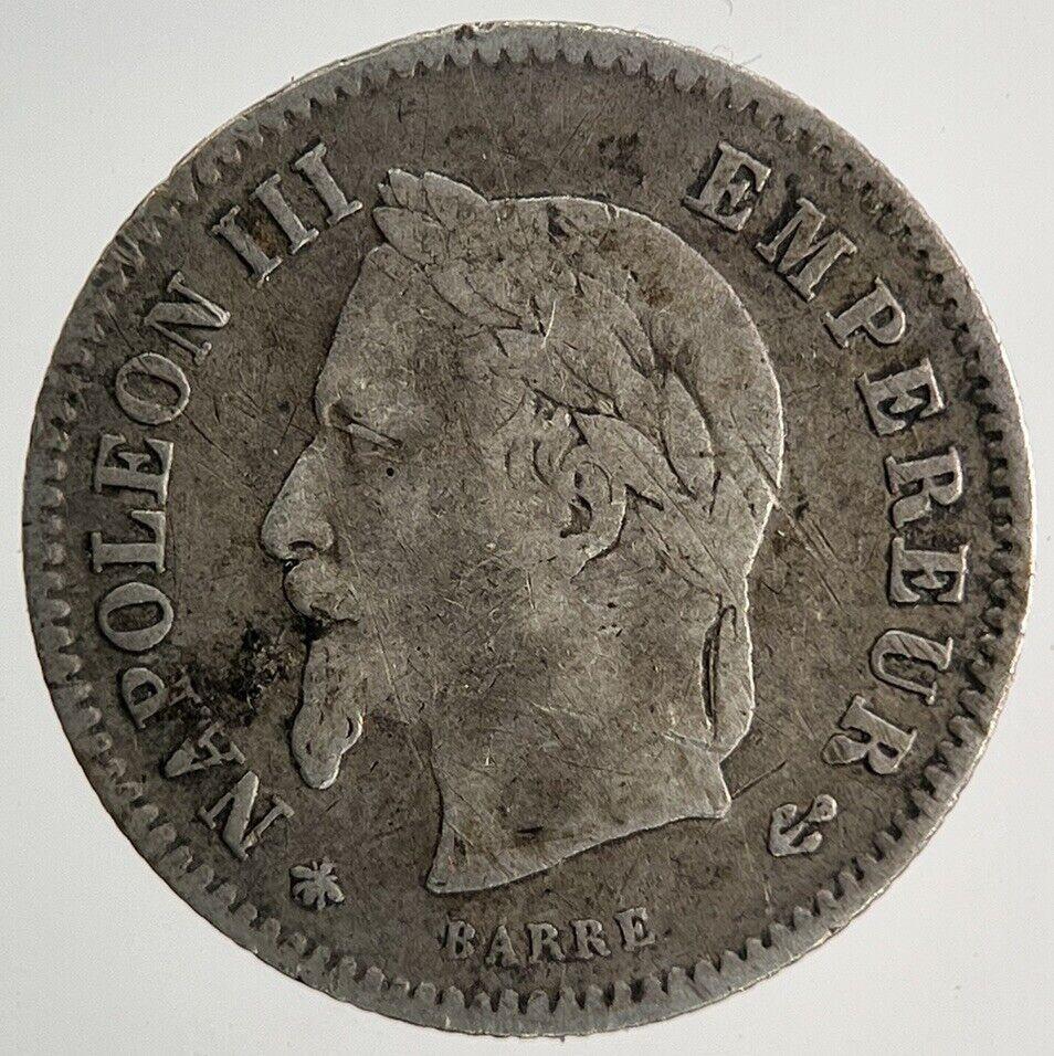 1868 France 20 Cents Silver Coin | Fine Collectable Grade