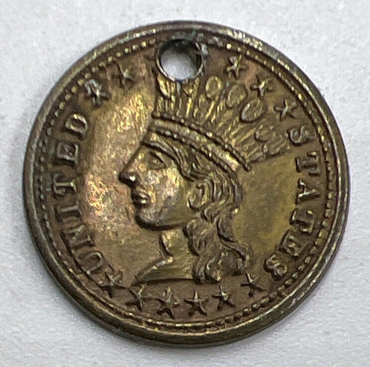 1868 July US USA 14th Amendment Political Token Coin | Collectable Grade | a799