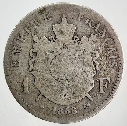 1868 France 1 Franc Silver Coin | Collectable Grade