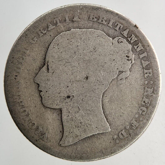 1868 Victoria Shilling Silver Coin | Fair Grade