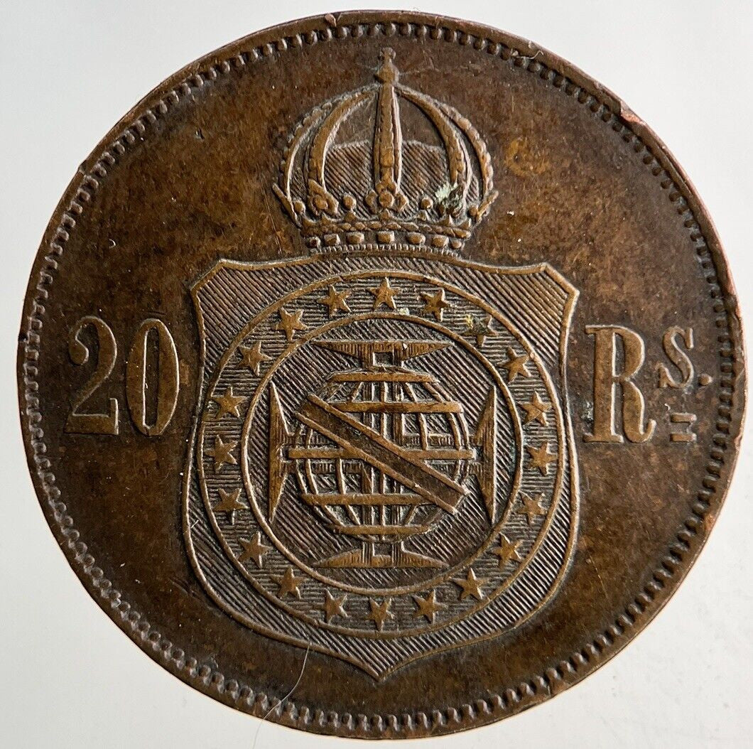 1869 Brazil 20 Reis Coin | Very High Grade