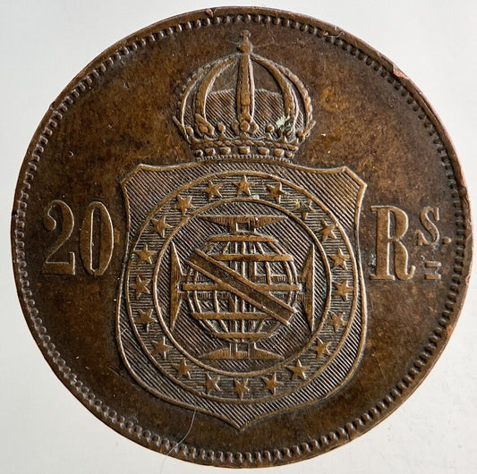 1869 Brazil 20 Reis Coin | Very High Grade