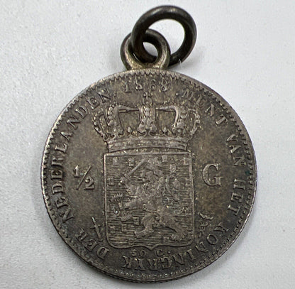 1868 Half 1/2 Gulden | Netherlands Silver Coin | Collectable Grade | a882