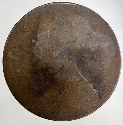 1868 Victoria One Penny Coin | Worn Grade