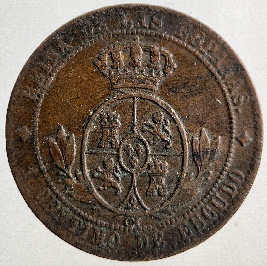 1868 Spain 1 Centimo Coin | Very High Grade