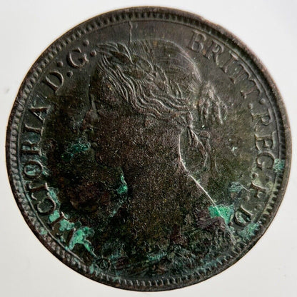 1868 Victoria Farthing Coin | Fine Collectable Grade