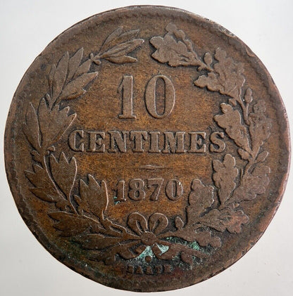 1870 Luxembourg 10 Centimes Coin | Collectable Grade | a5784