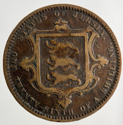 1870 Jersey 1/26th One Twenty Sixth Of A Shilling Coin | Collectable Grade