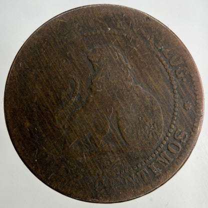 1870 Spain 10 Centimos Coin | Fair Grade